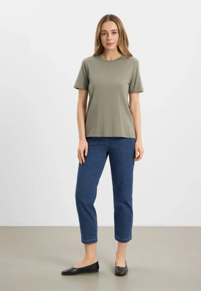 Laurie Amanda T-Shirt SS T-shirt Khaki modal
