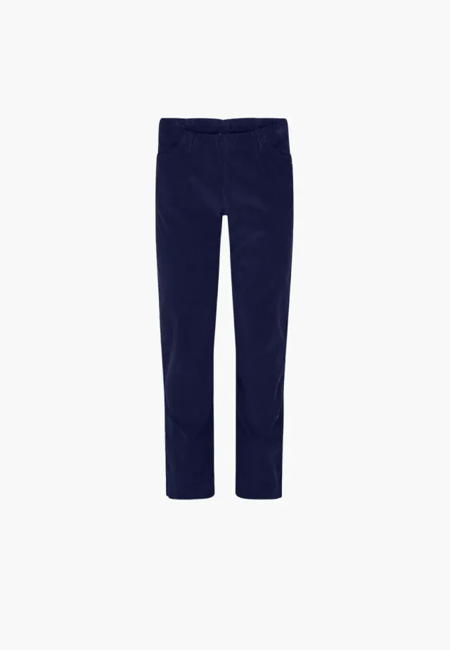 Laurie Kelly Regular SL fluwelen broek navy 75 cm