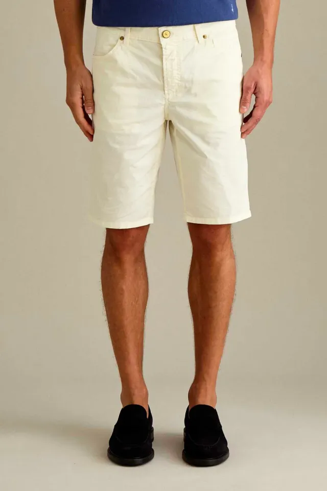 Jeckerson Jo Korte Broek Sneeuwwit Katoen Slim Fit