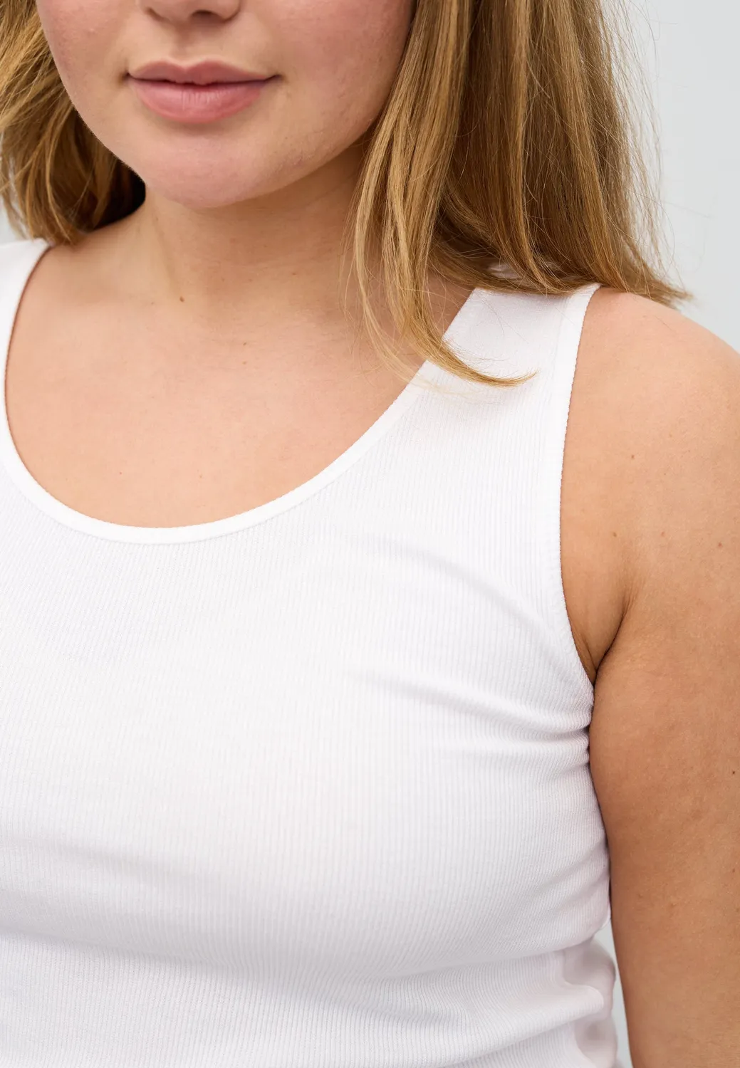 Laurie Alberte 100943 tanktop wit dames rib