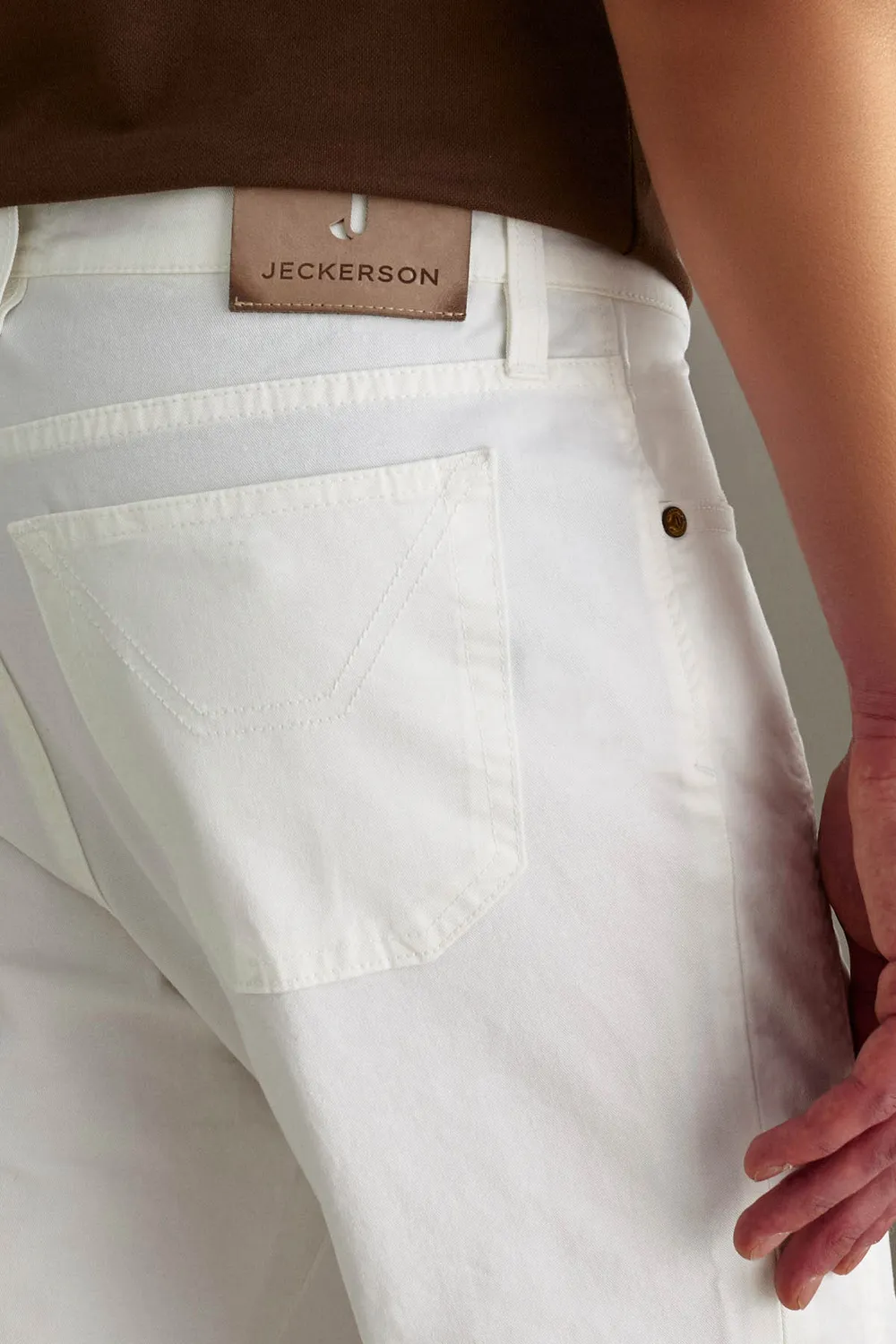 Jeckerson John broek slim fit wit toppa stretch
