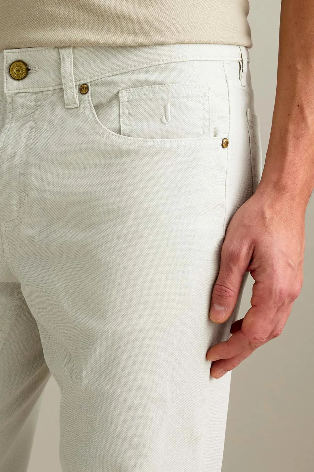 Jeckerson Jordan broek slim fit ijsgrijs katoen