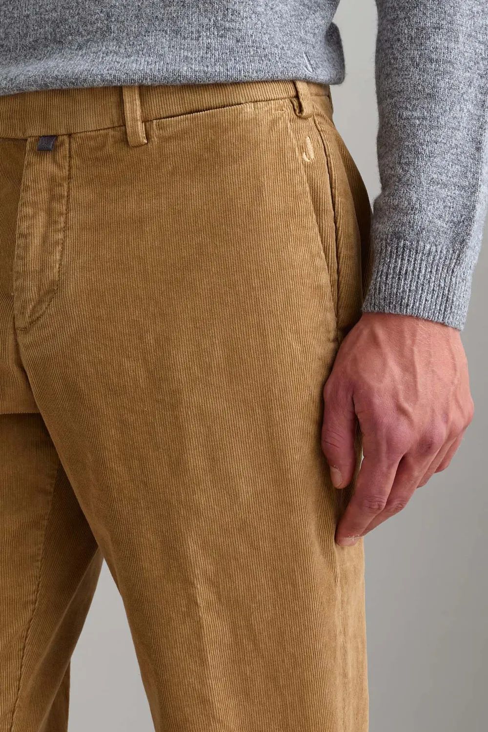 Jeckerson Jarl slim fit chino ribfluweel hazelnootbruin