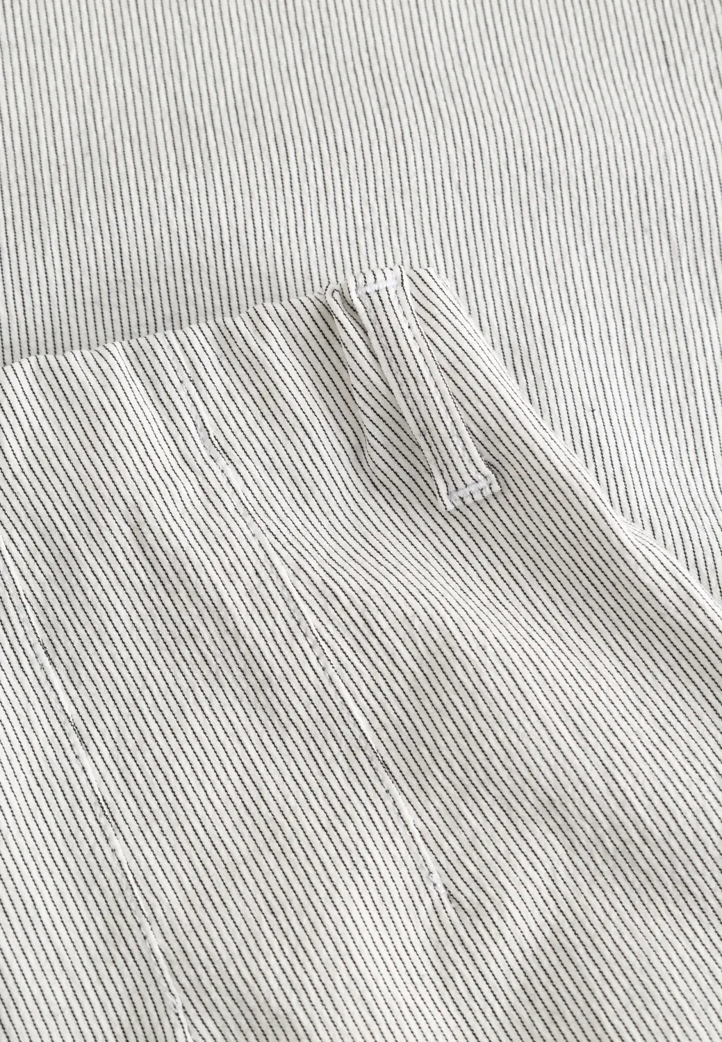 Laurie Donna Loose CL cropped broek white pinstripe