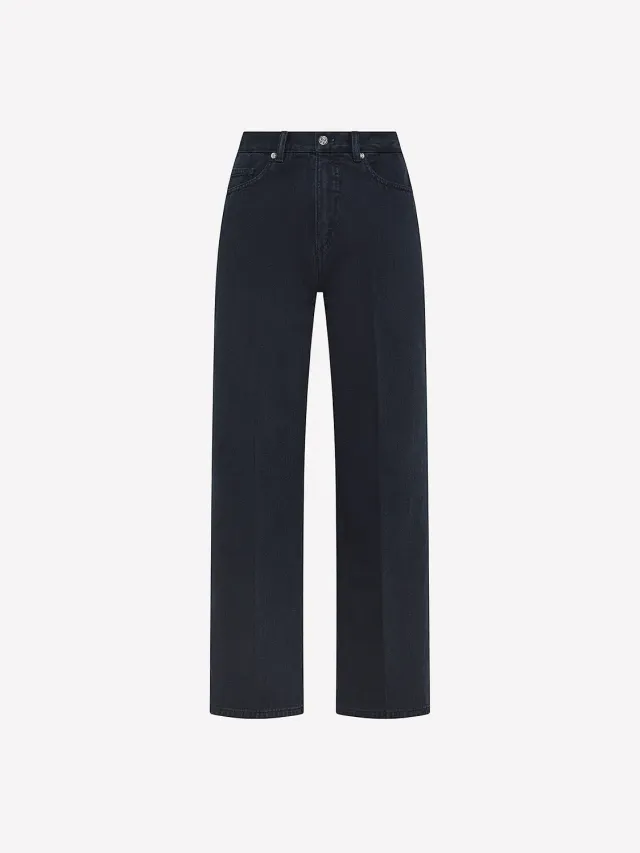 Nine In The Morning Elsa LS124 broek regular dames navy katoen