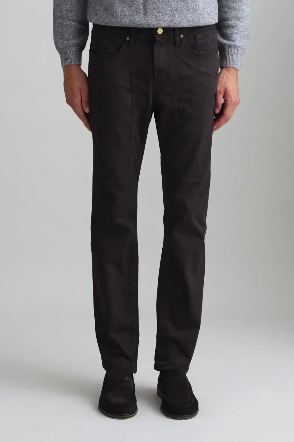 Jeckerson John slim fit broek heren donkerbruin gabardine