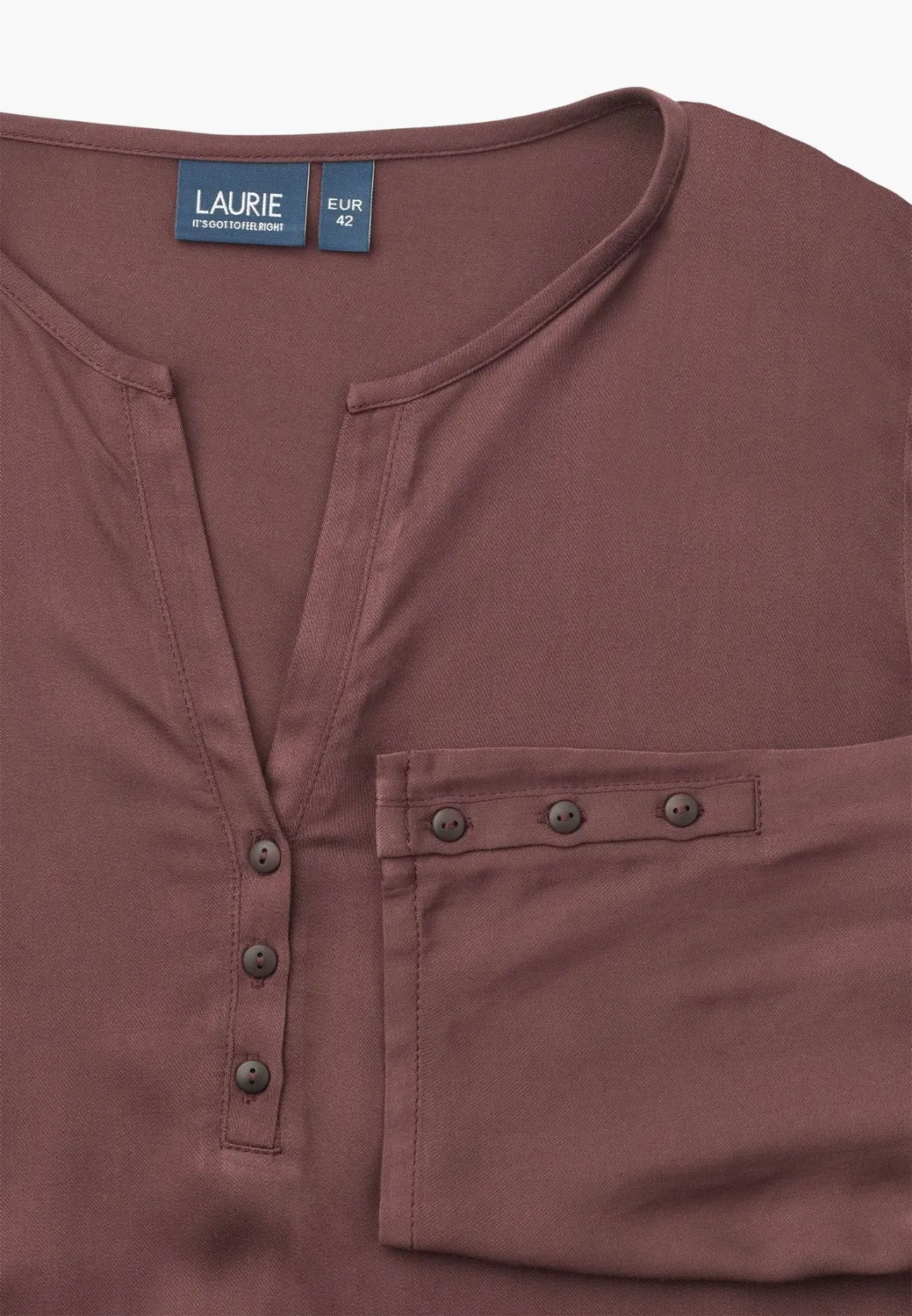 Laurie Ritz 101334 tuniek Dark Plum 3/4 mouw viscose