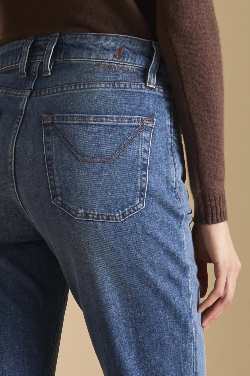 Jeckerson Jane straight jeans blauw dames katoen