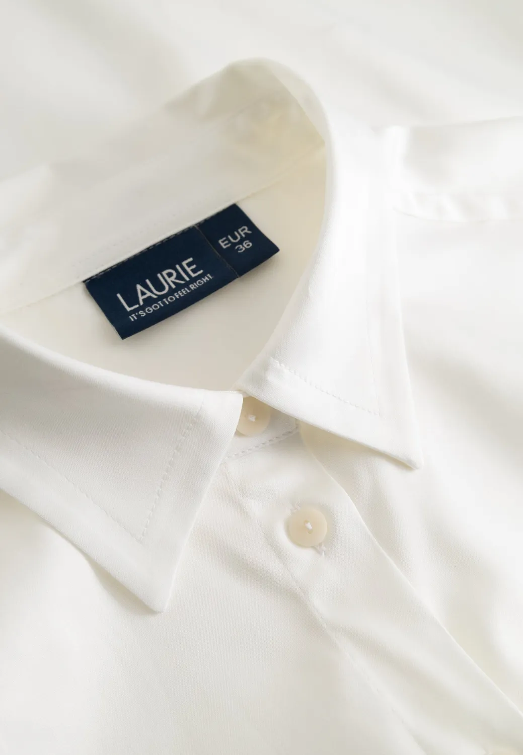 Laurie Valerie Plain overhemd wit lange mouw lyocell