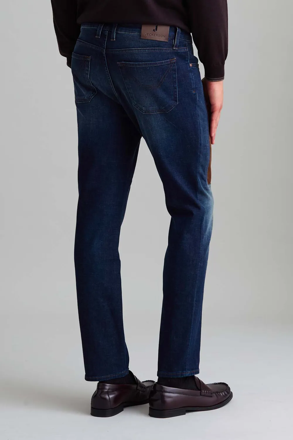 Jeckerson James Alcantara jeans skinny fit donkerblauw denim