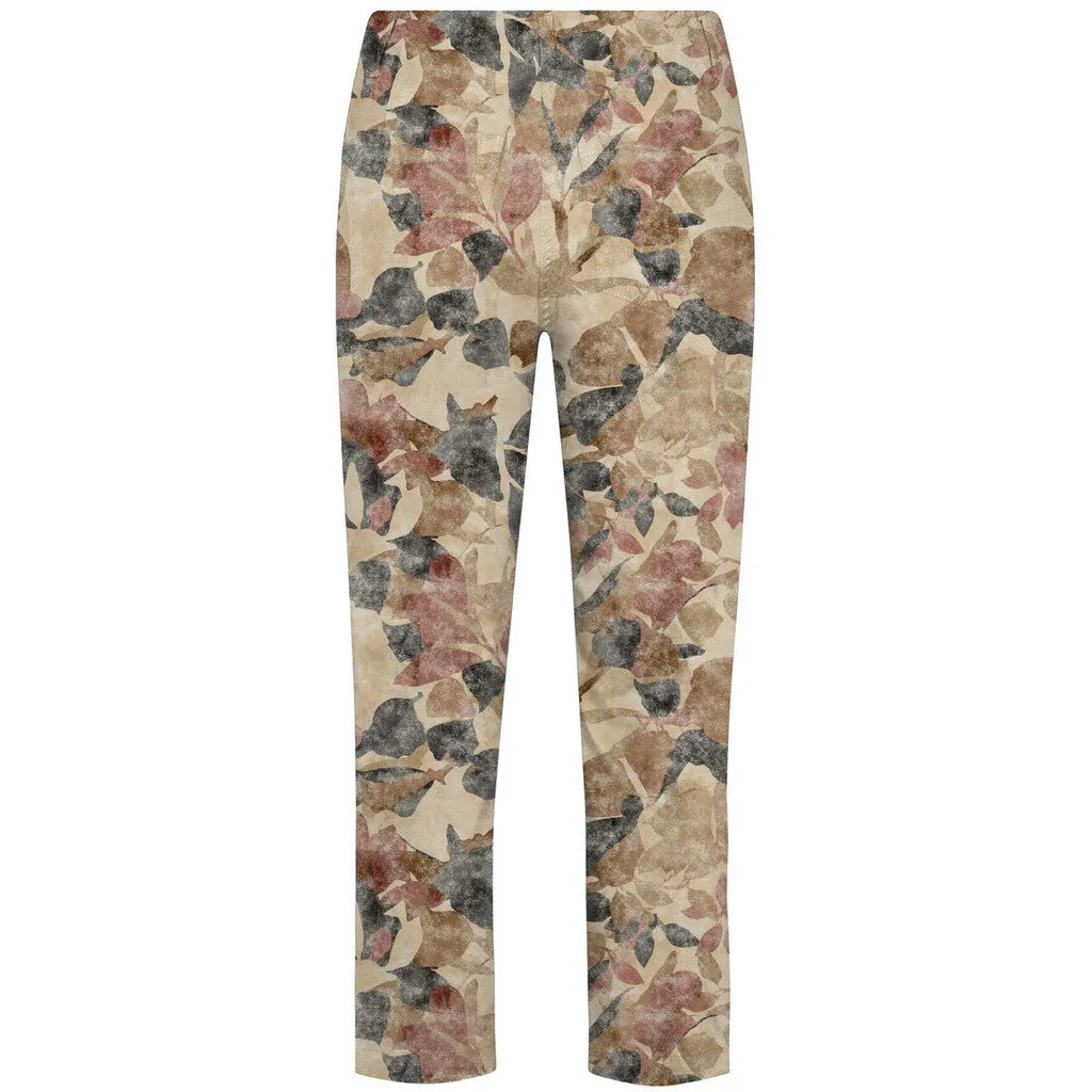Laurie Patricia Regular cropped broek paars print