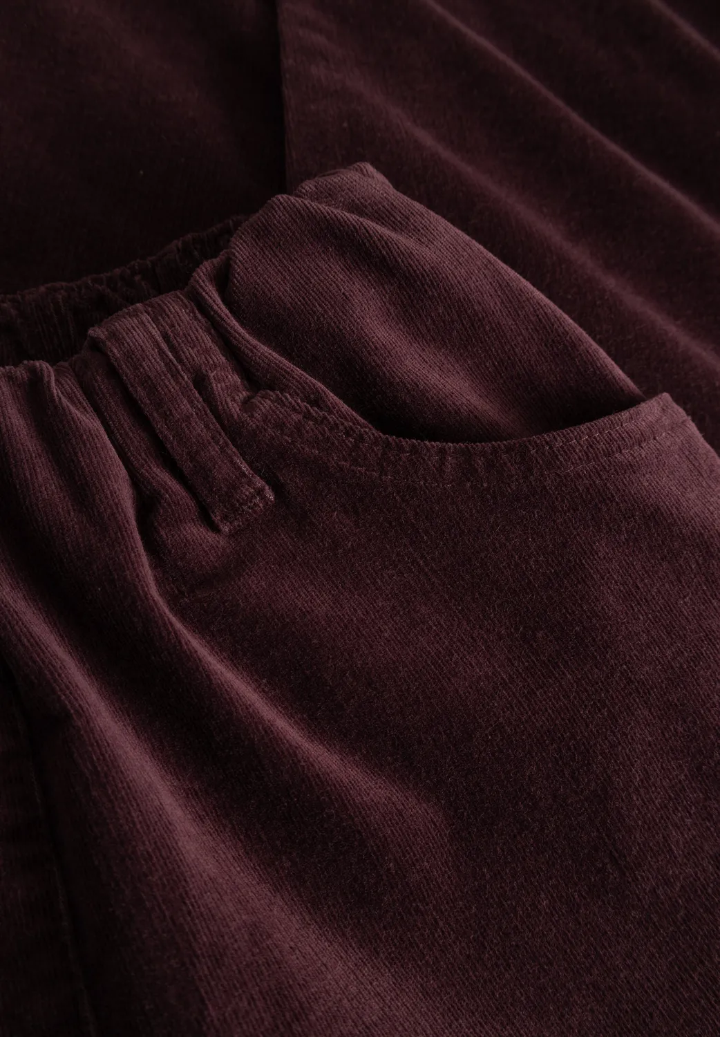 Laurie Kelly Regular ML fluwelen broek Dark Plum stretch