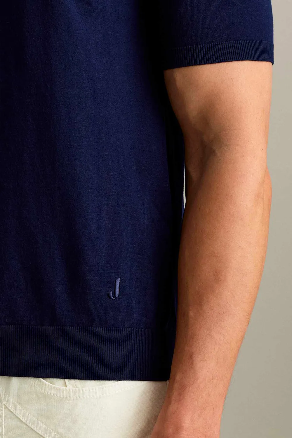 Jeckerson polo korte mouw donkerblauw katoen