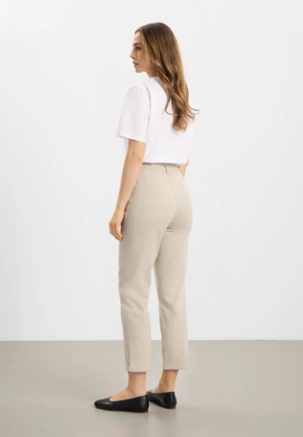 Laurie Kelly Regular CL broek grey sand hemp cropped