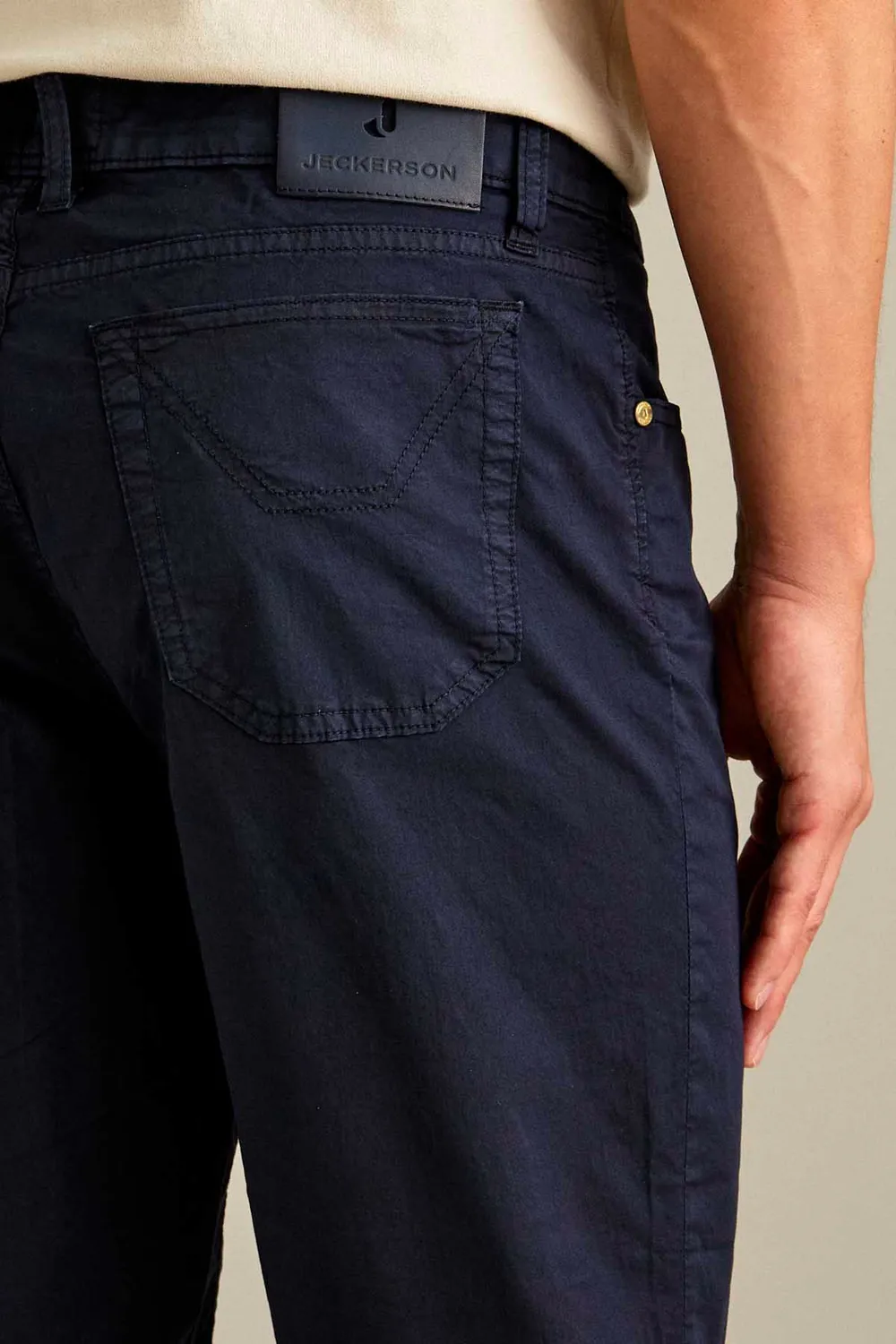 Jeckerson Jo Bermuda Slim Fit Donkerblauw Katoen