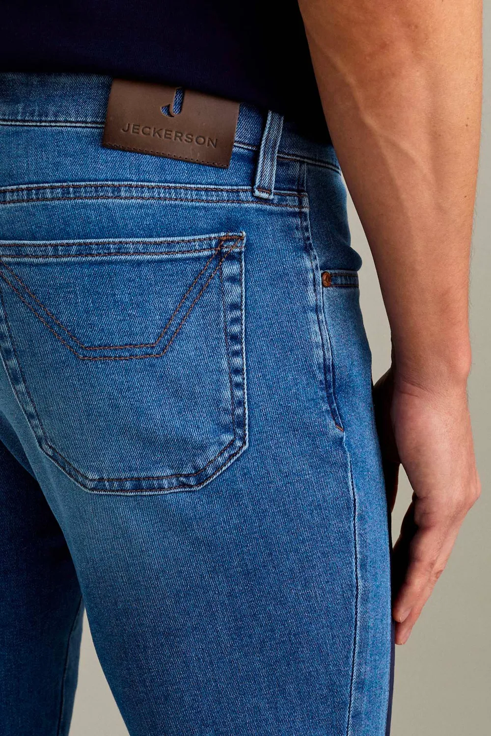 Jeckerson John Toppa Alcantara jeans blauw slim fit