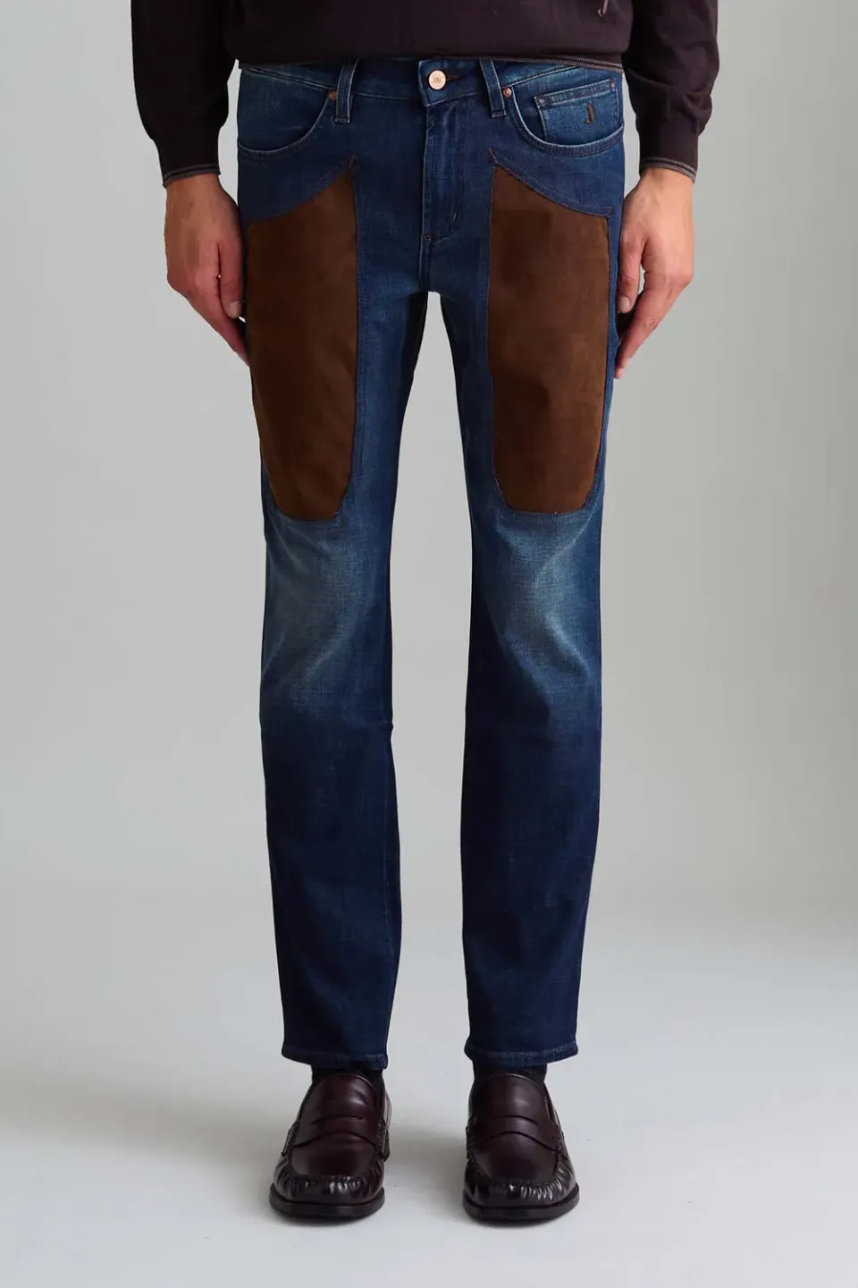 Jeckerson James Alcantara jeans skinny fit donkerblauw denim