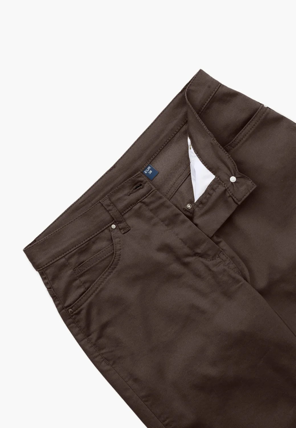 Laurie Charlotte Regular ML broek Brown stretch