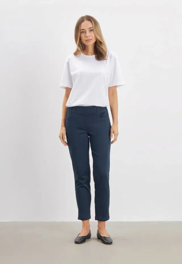 Laurie Ellie Relaxed SL damesbroek Navy 69 cm