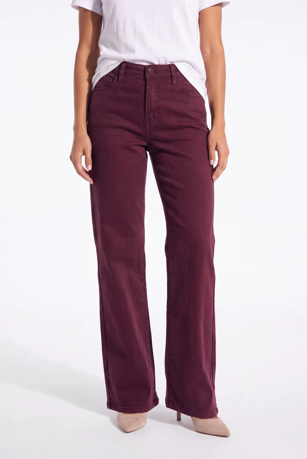 Florez Sophie Straight jeans Mauve wine straight