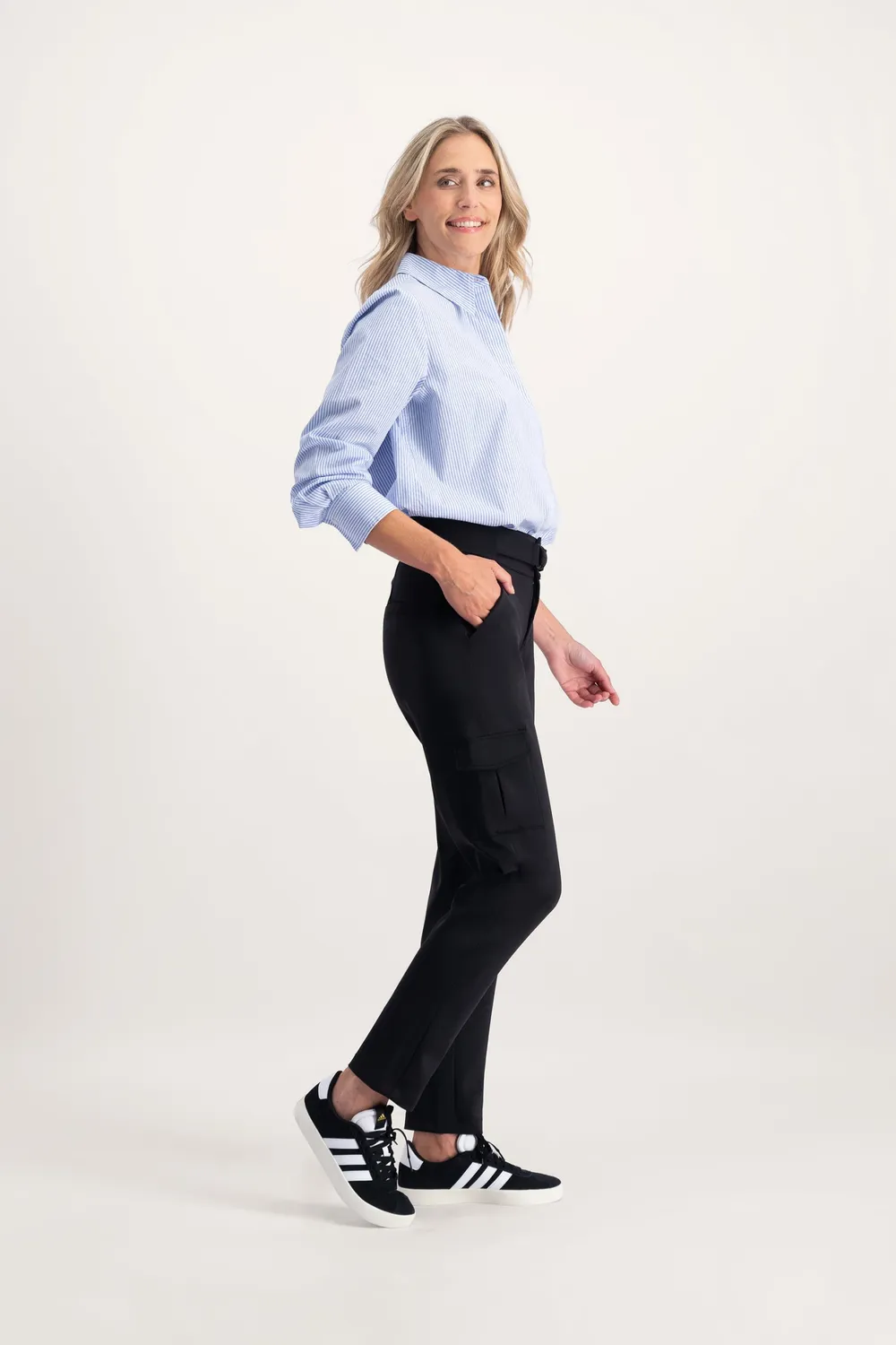Florez Scarlett Cargo broek zwart high waist