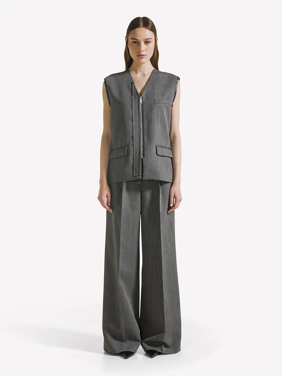 Nine In The Morning Eldara chino palazzo dames beige