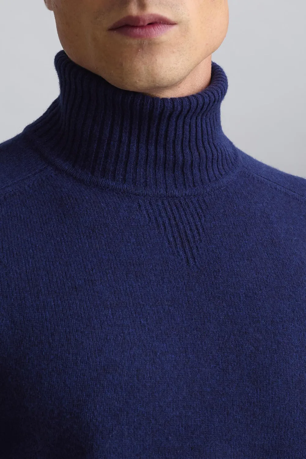 Jeckerson dolcevita coltrui donkerblauw melange wol