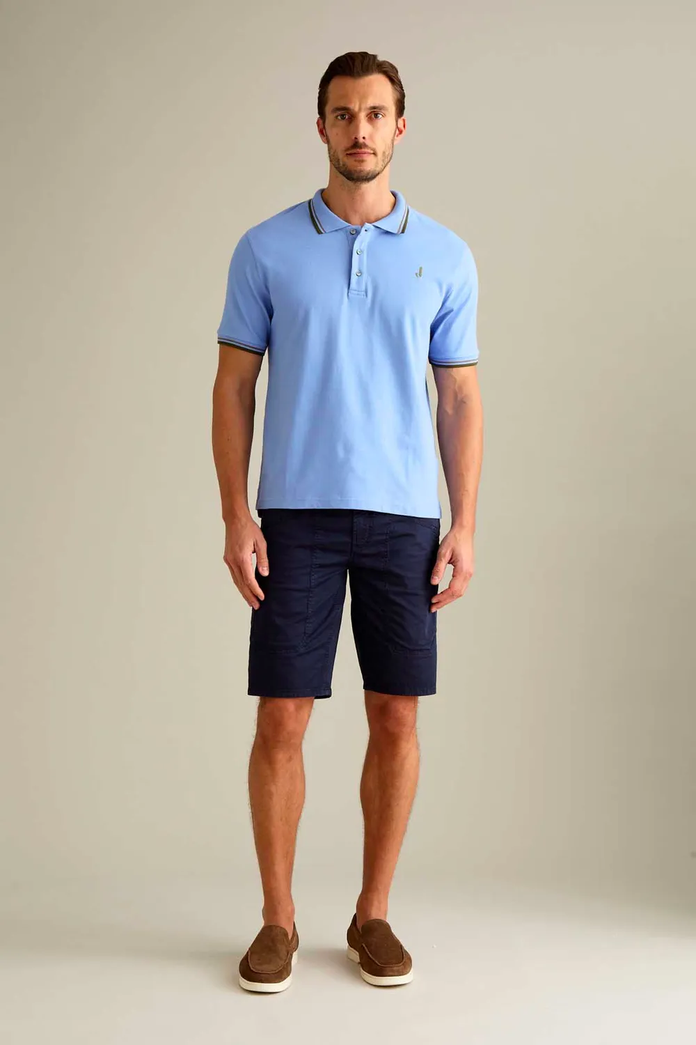 Jeckerson Jayden bermuda donkerblauw slim fit katoen
