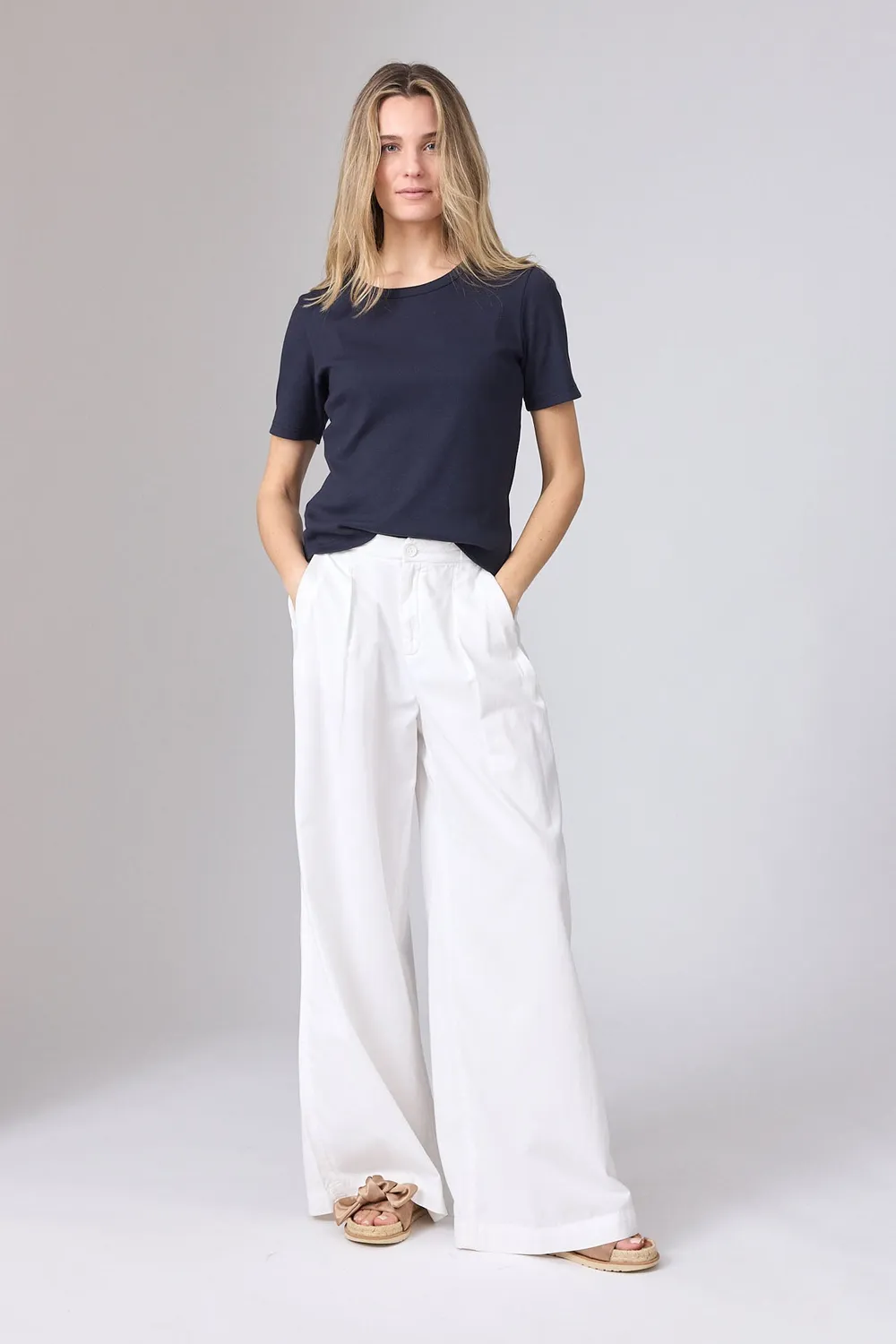 Corel Ella Wide Jeans Soft broek Sky Blue wijd