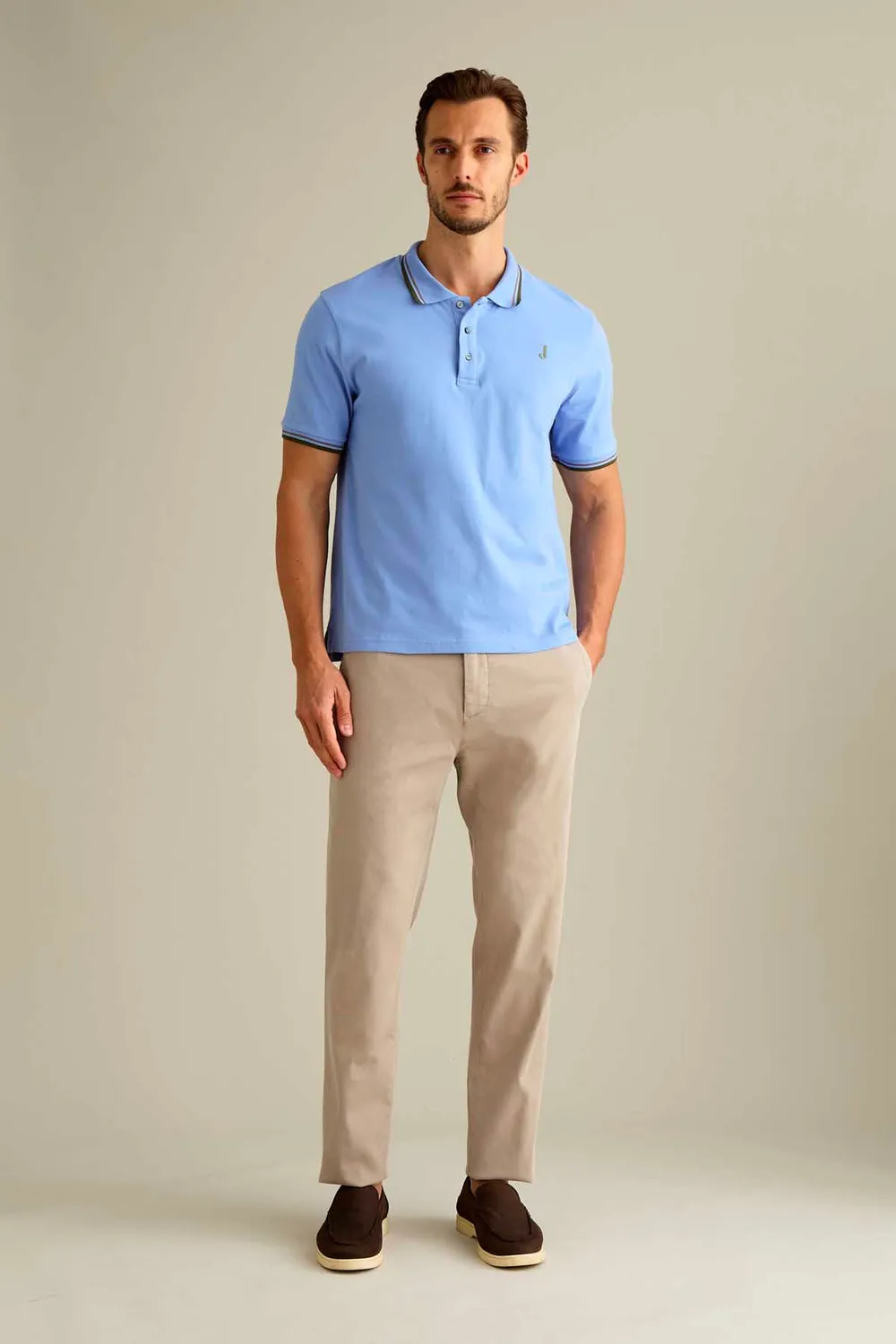 Jeckerson Jack slim fit chino beige cement