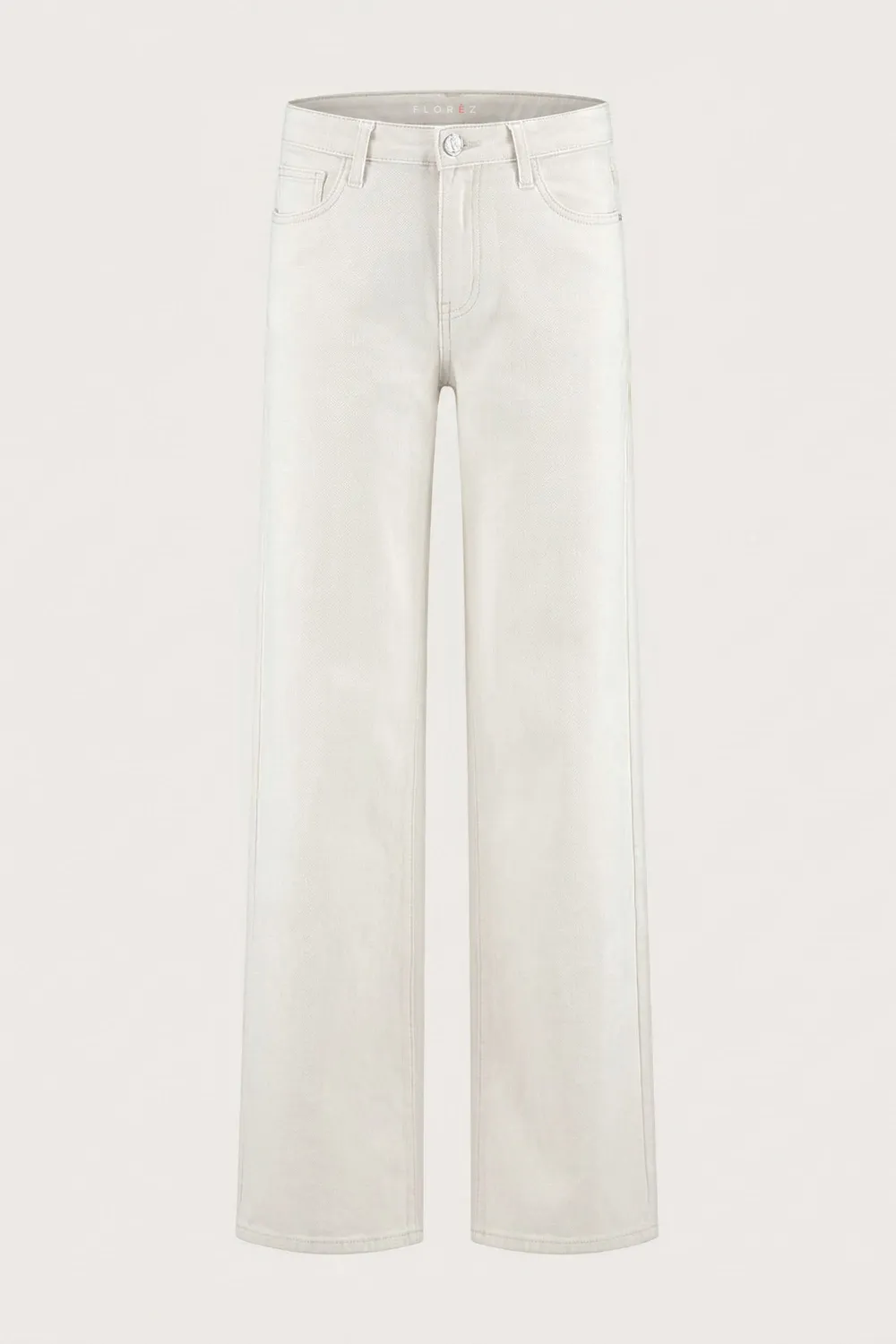 Florez Sophie Straight jeans soft white mid-waist