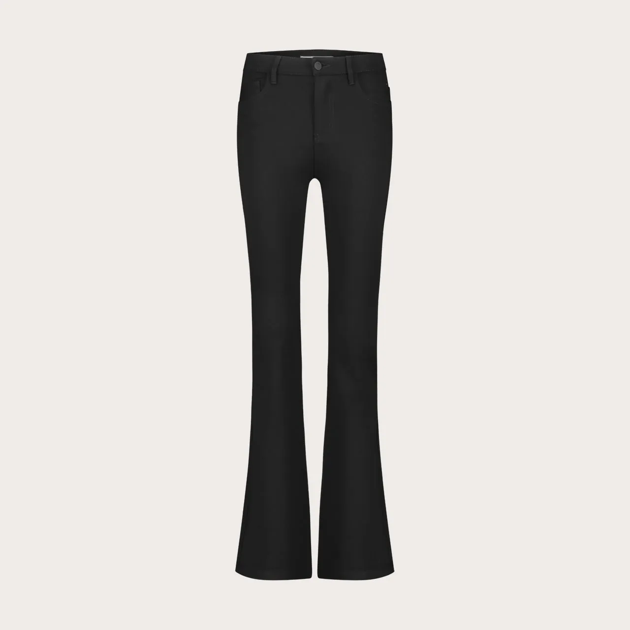 Florez Hally Flared Punto broek zwart stretch