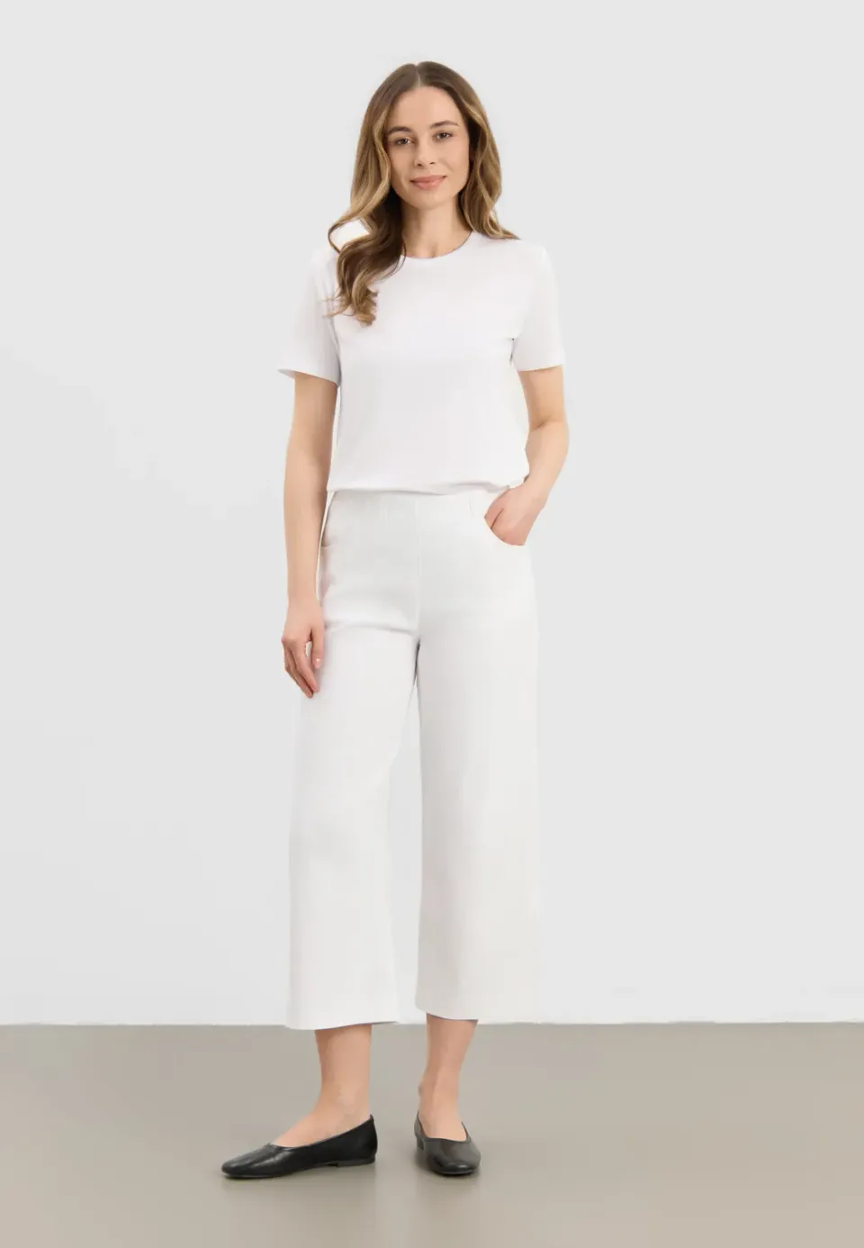 Laurie Donna Loose Crop broek white cropped wijd