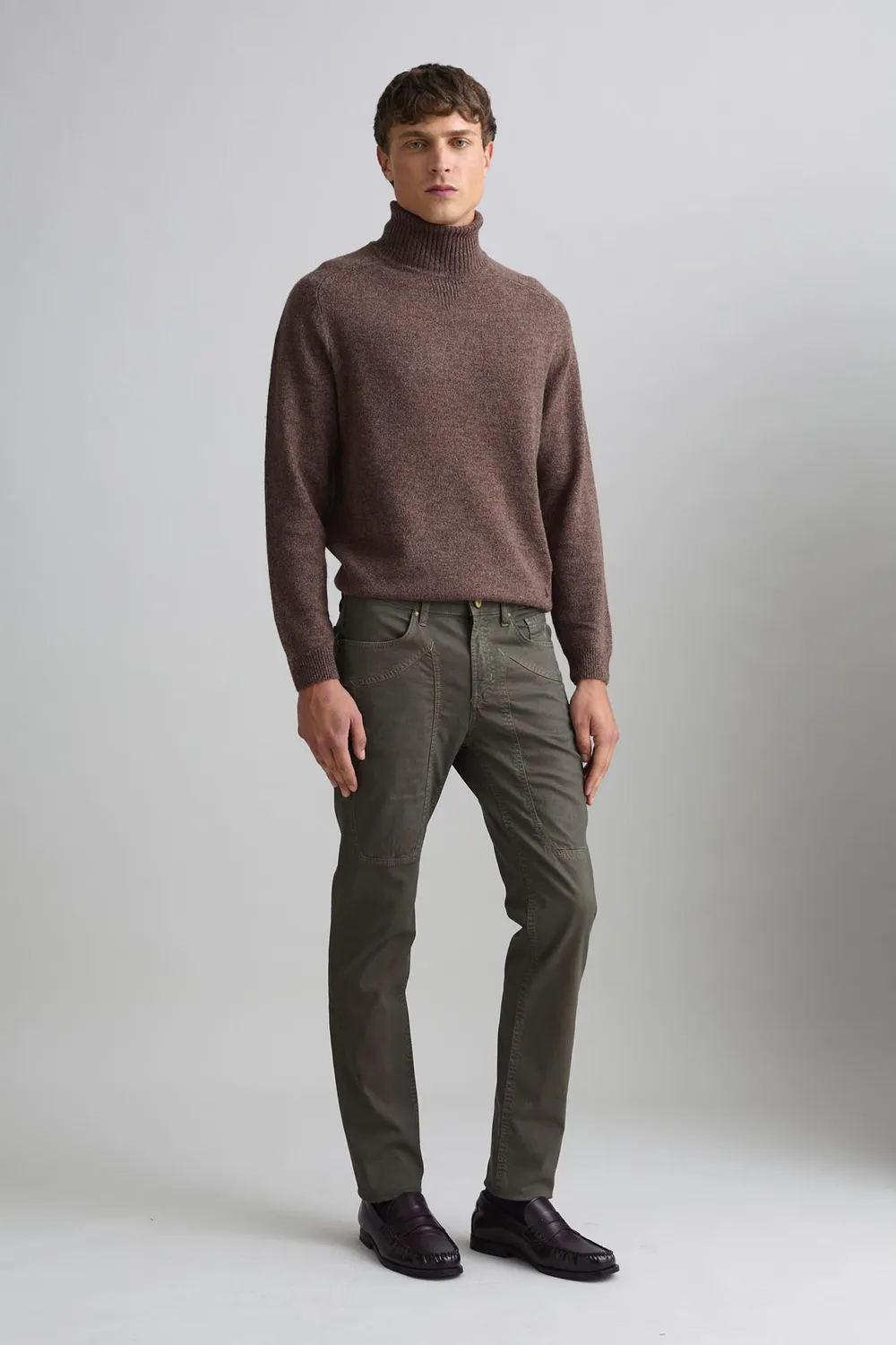 Jeckerson John Toppa katoenen broek donkergroen slim fit