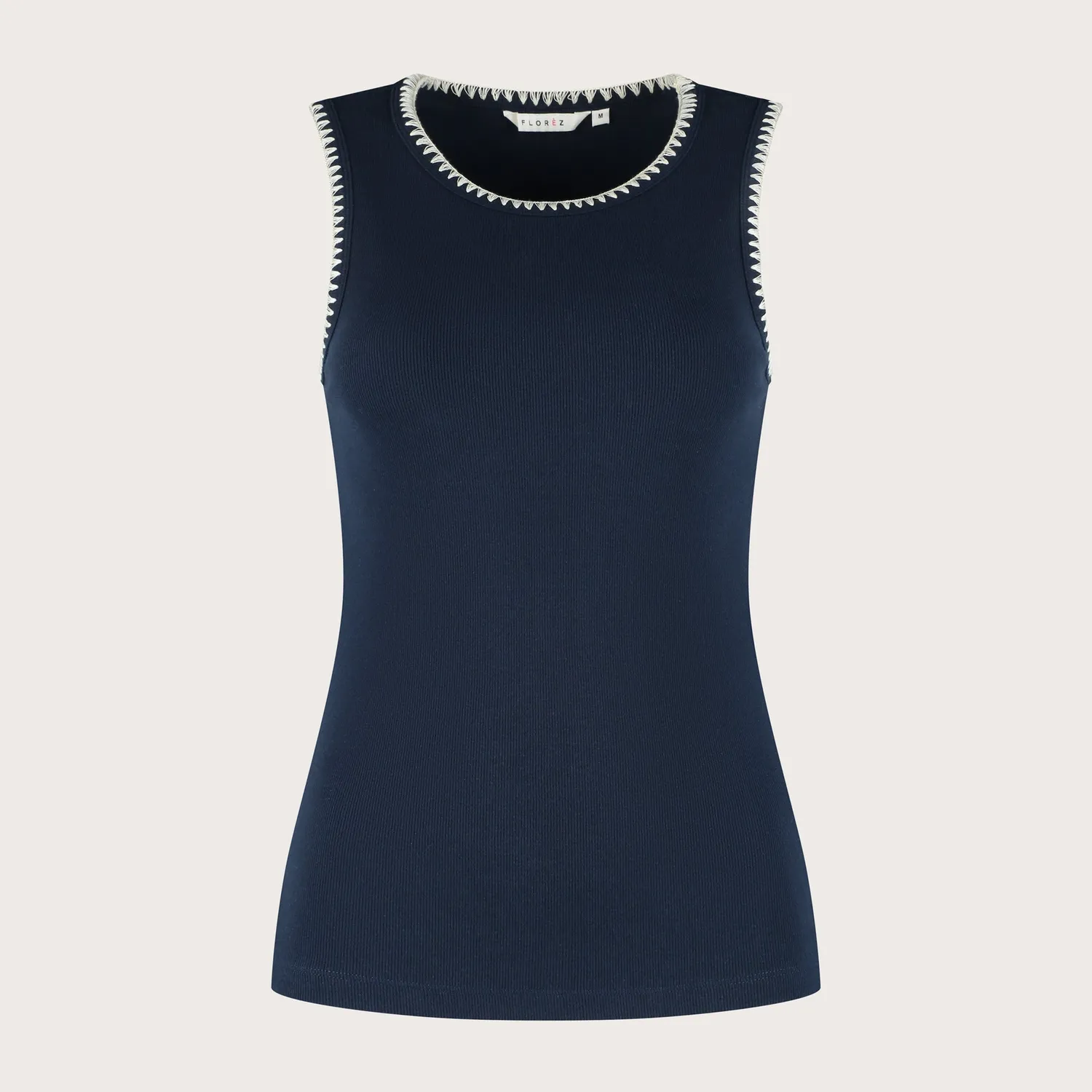 Florez Solé Top Navy Blue katoen
