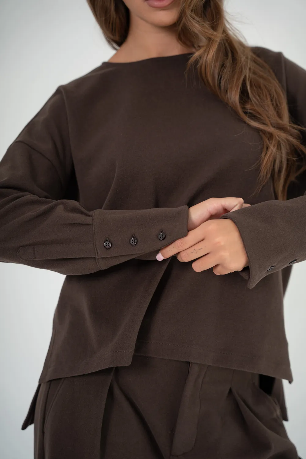 Corel Livia longsleeve top boxy zwart