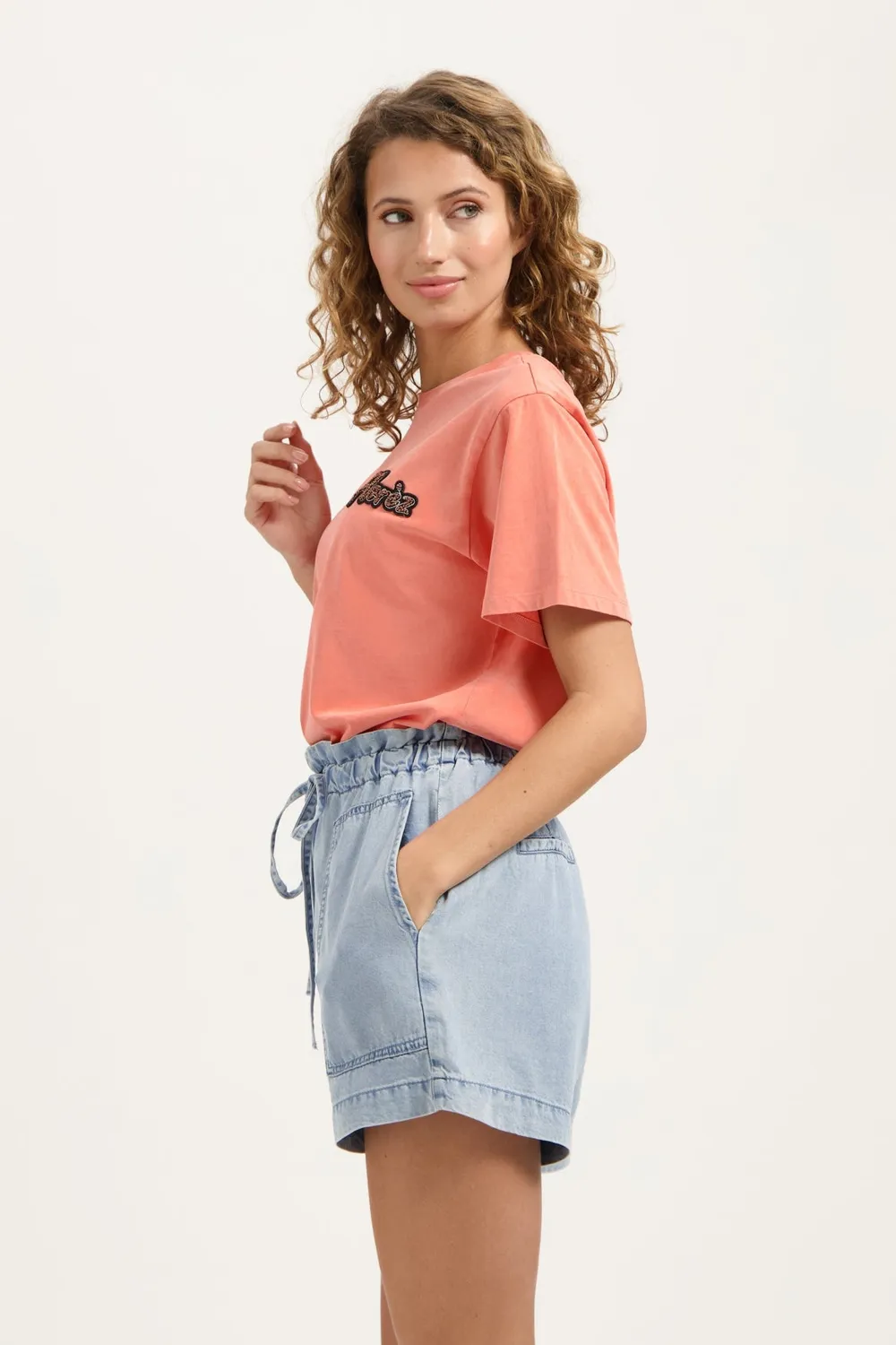 Florez Simba T-Shirt peach basic katoenmix
