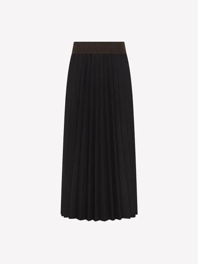 Nine In The Morning Elise EIS01 plisse rok dames zwart nero