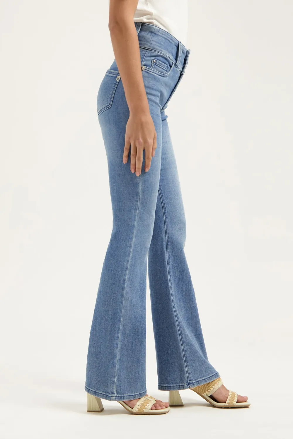 Florez Bodine Flared jeans Italian Blue high waist