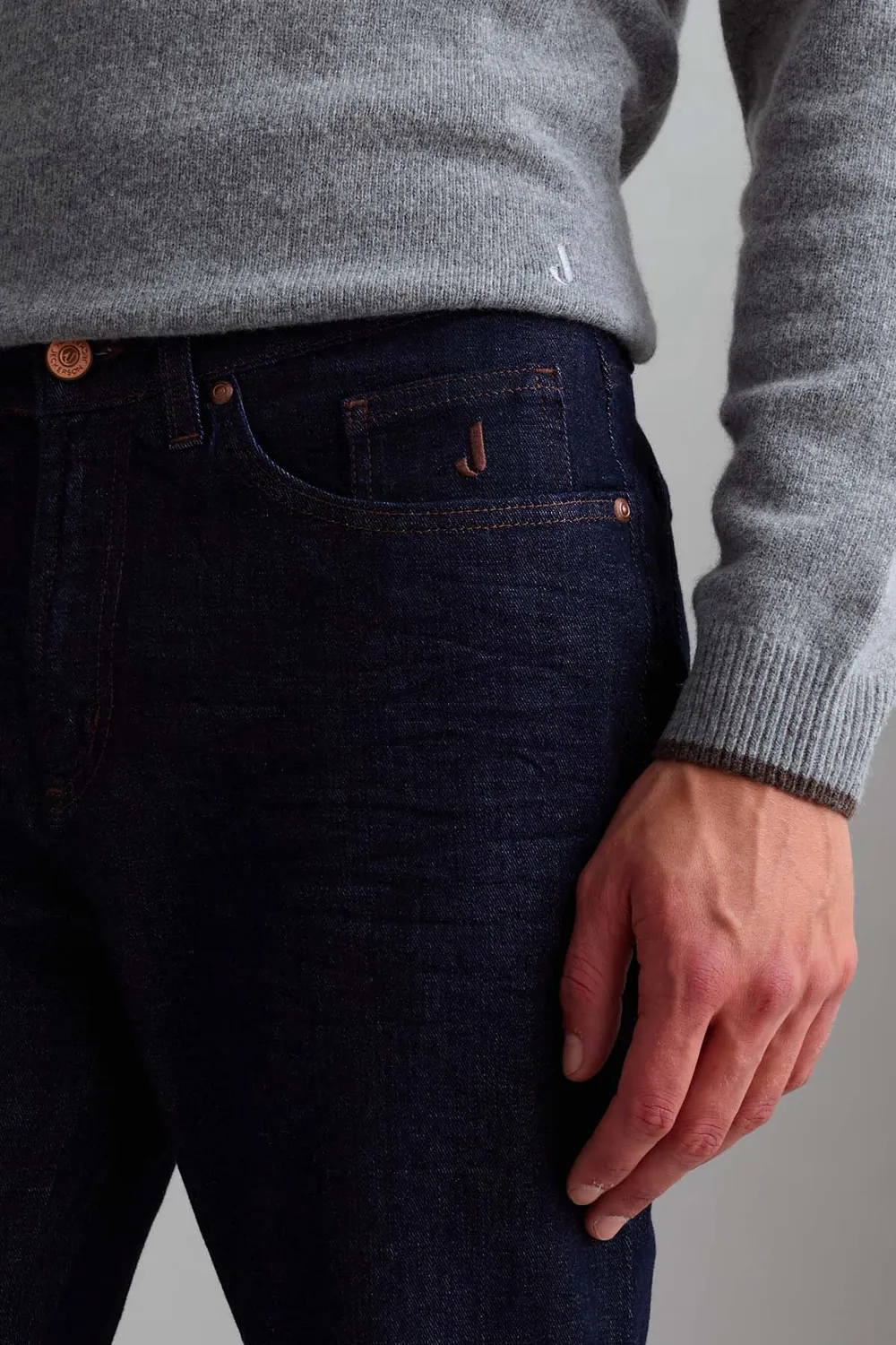 Jeckerson Jordan jeans slim fit Blauw Donker denim 10oz