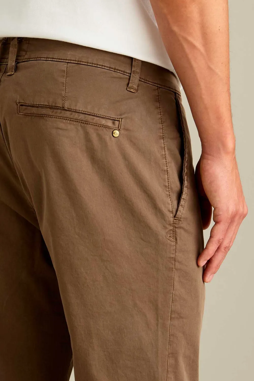 Jeckerson Jack slim fit chino lichtbruin katoen