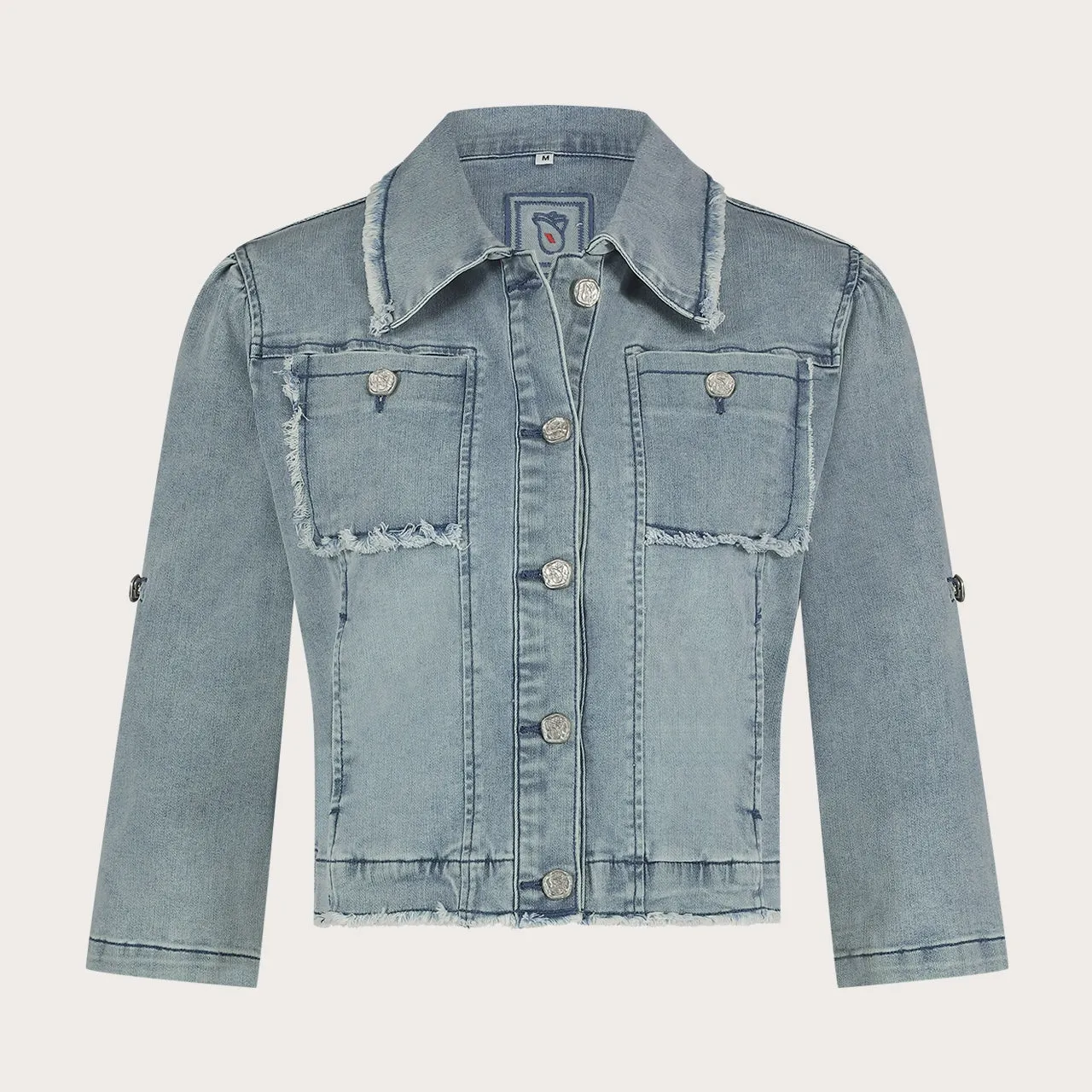 Florez Zaza spijkerjas Light Blue kort