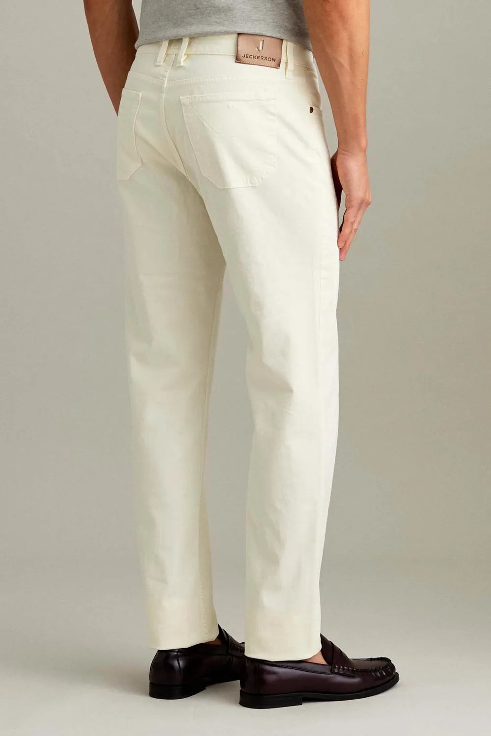 Jeckerson John Slim Fit Chino Sneeuwwit Katoen
