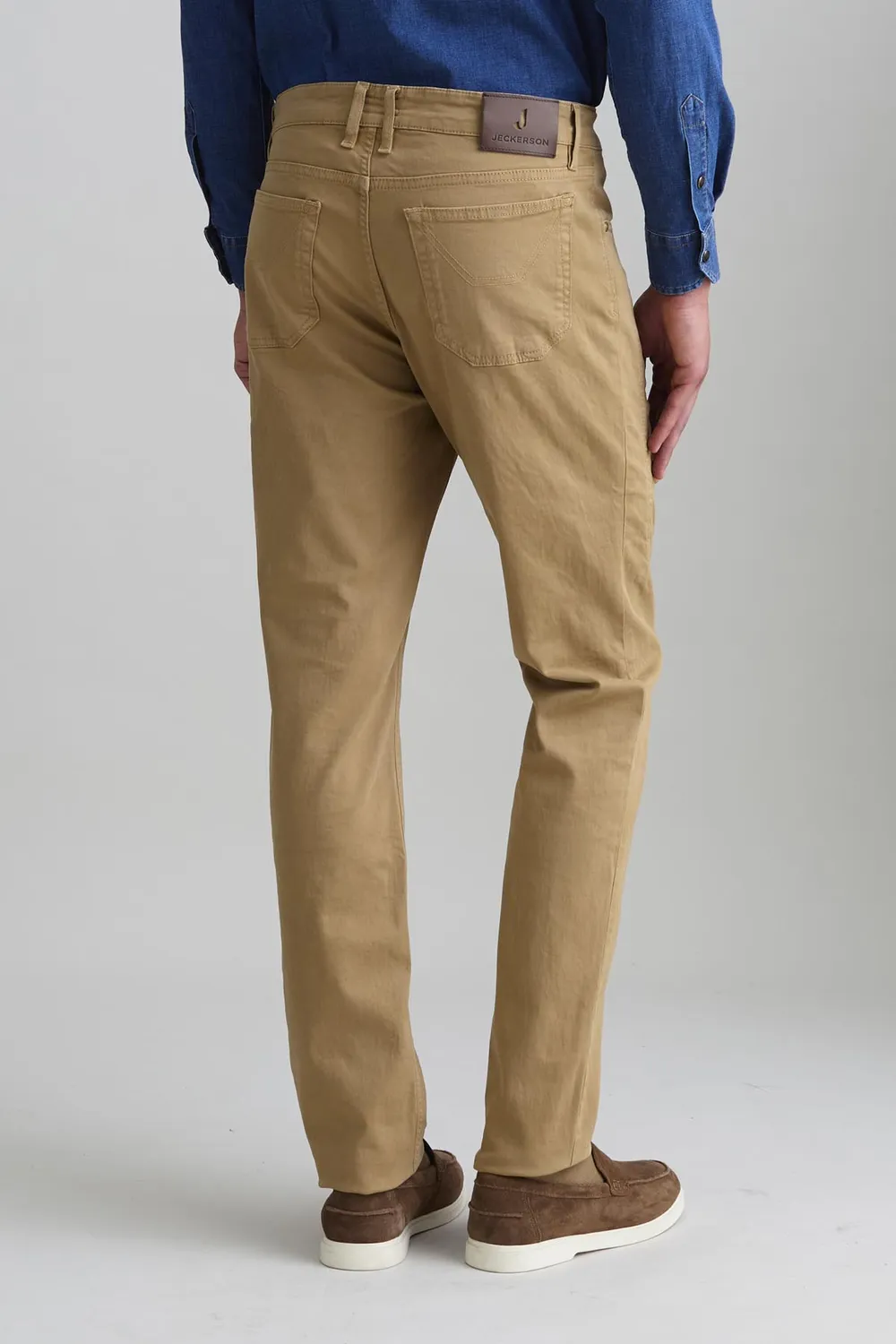 Jeckerson John slim fit broek hazelnoot katoen