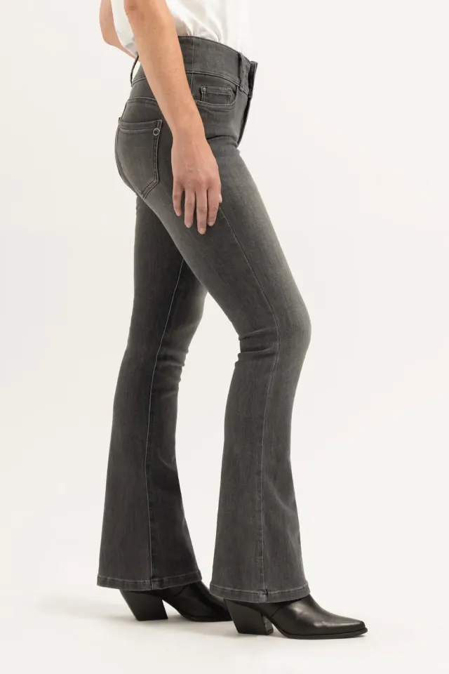 Florez Bodine Flared jeans grijs high waist