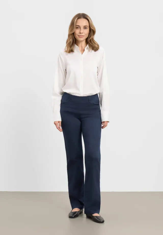 Laurie Tracy Straight ML broek Navy rechte pijp