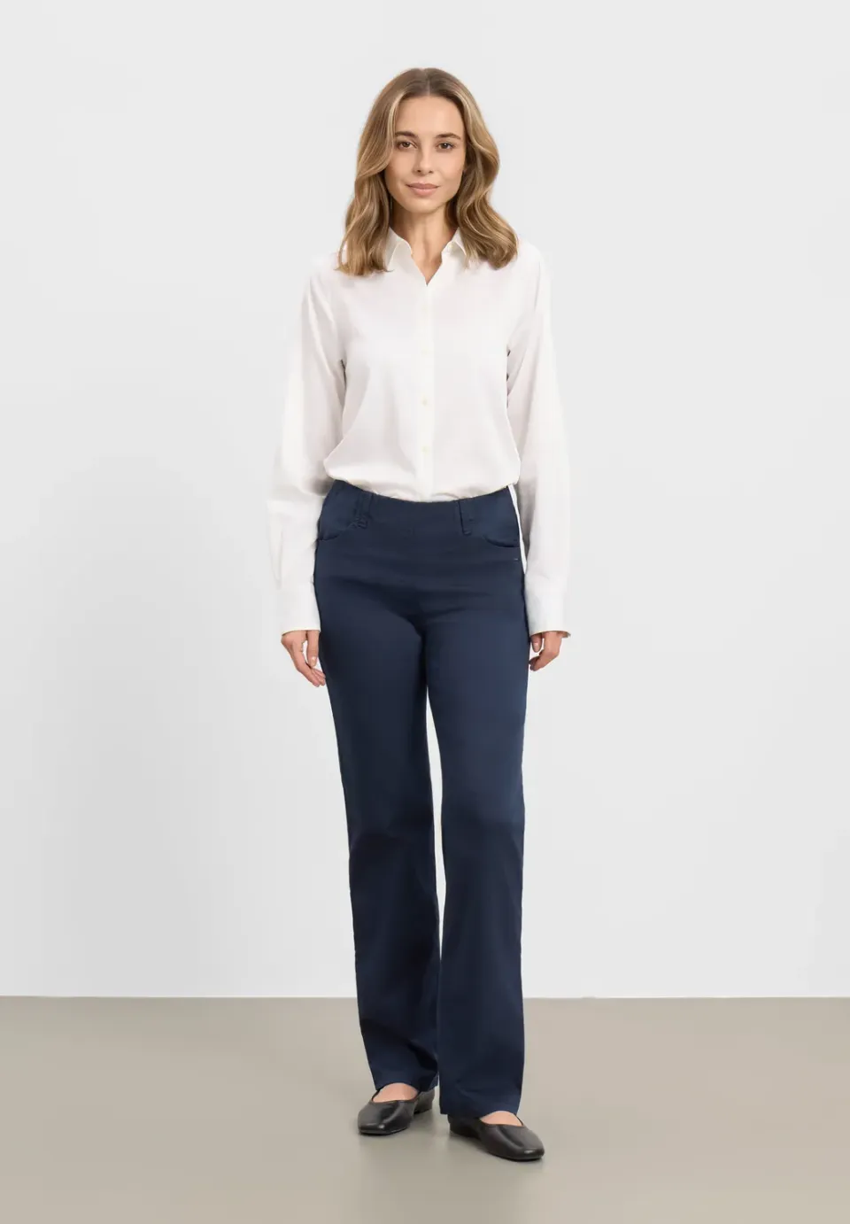 Laurie Tracy Straight ML broek Navy rechte pijp