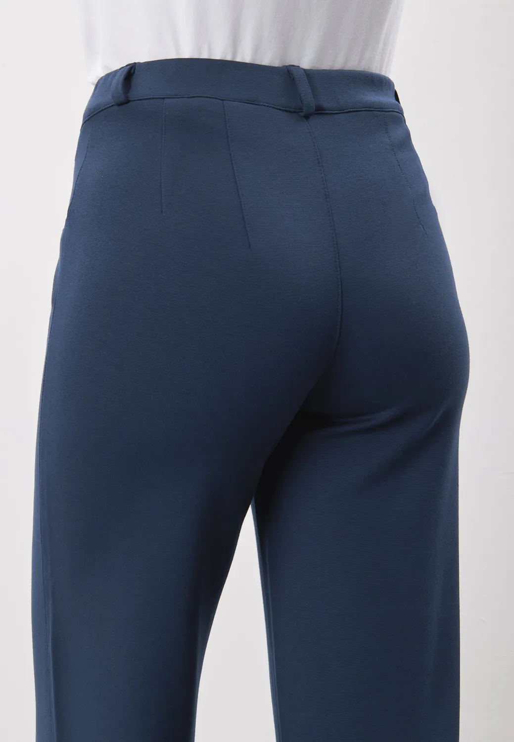 Laurie Donna Loose ML damesbroek navy brushed viscose