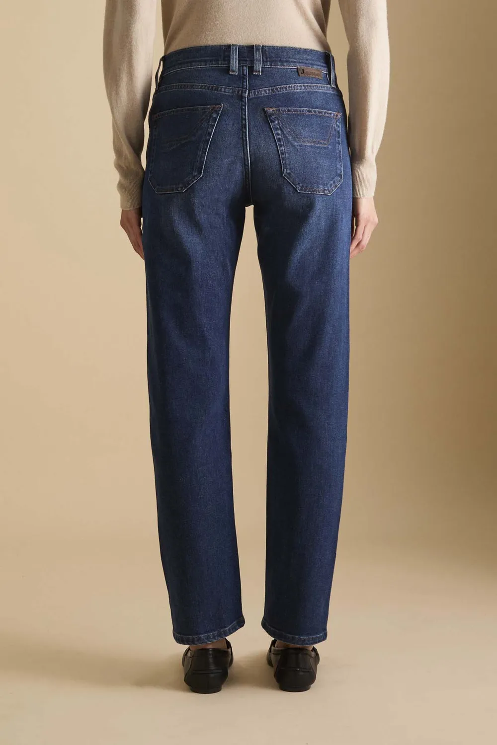 Jeckerson Jane straight jeans donkerblauw dames