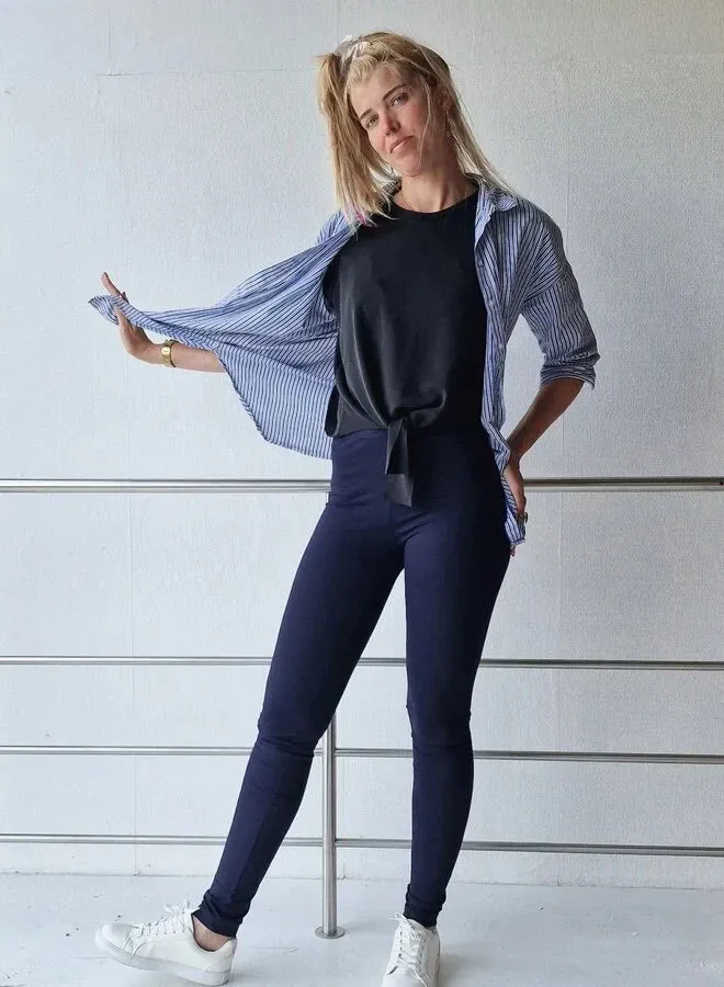 Langeleggings Basic legging navy 36 sport casual 91 cm
